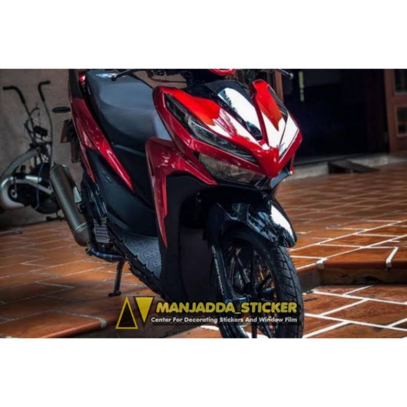 stiker skotlet motor warna merah metalic candy sticker merah maroon