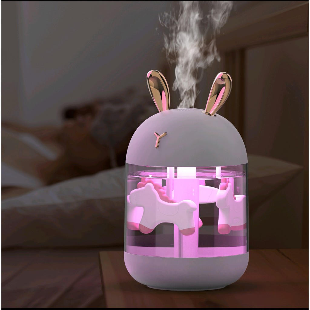 Humidifier Diffuser Aromatheraphy 300 ML with 7 Colour LED Light - Pelembab Ruangan-7