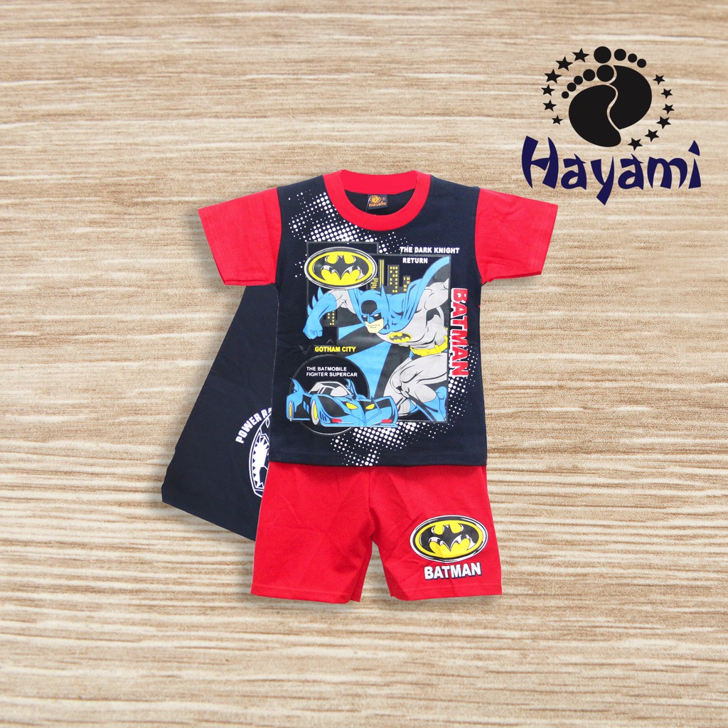 Setelan Anak  Sayap Laki  Laki  3 7 Thn Batman Warna  Baju  