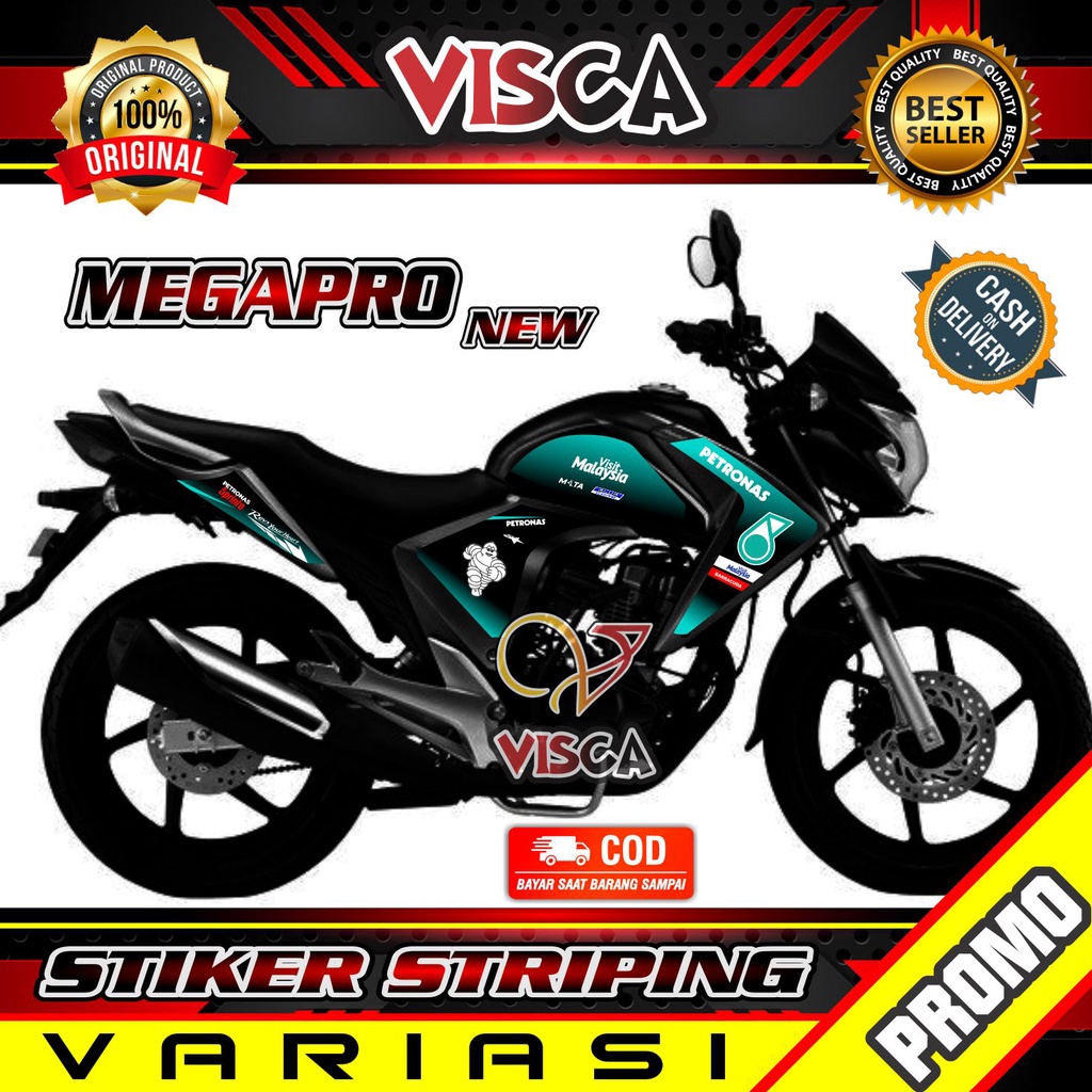 Striping Megapro New - Sticker Striping Variasi Lis Megapro New - Striping Hologram Megapro New - Pe