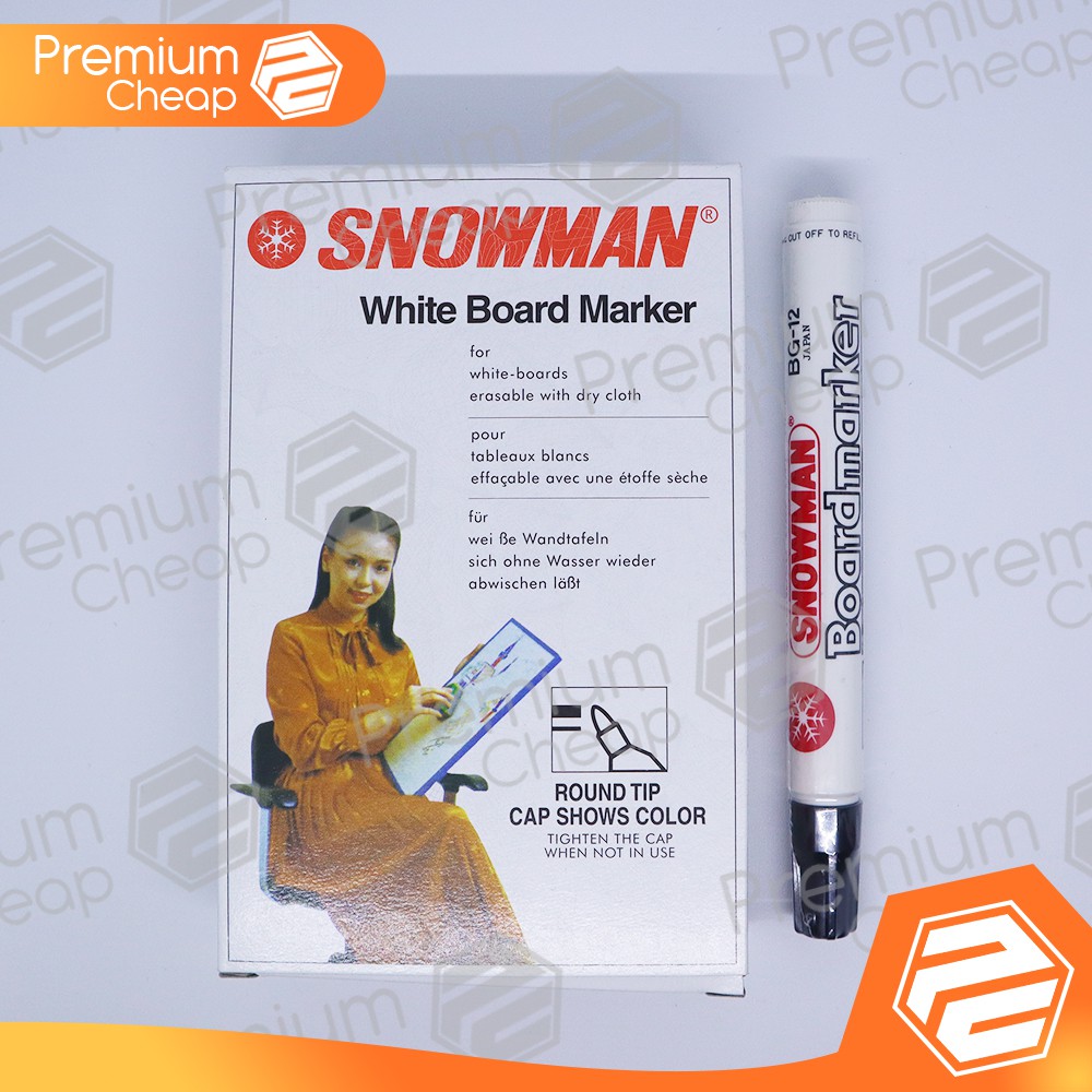 

[12 PCS] Spidol Snowman Whiteboard