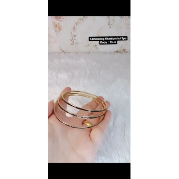 gelang titanium isi 3 keroncong