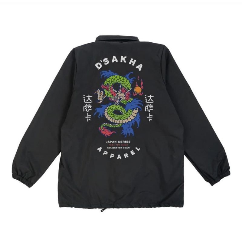 (COD) Coach Jaket Dragon Fire Black