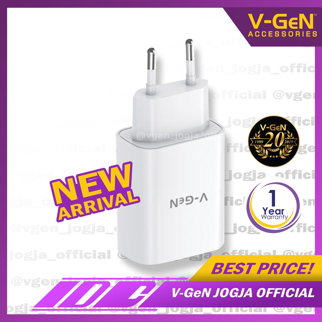 Travel Charger V-GeN VTC2-17 2.4A Dual Port Auto ID