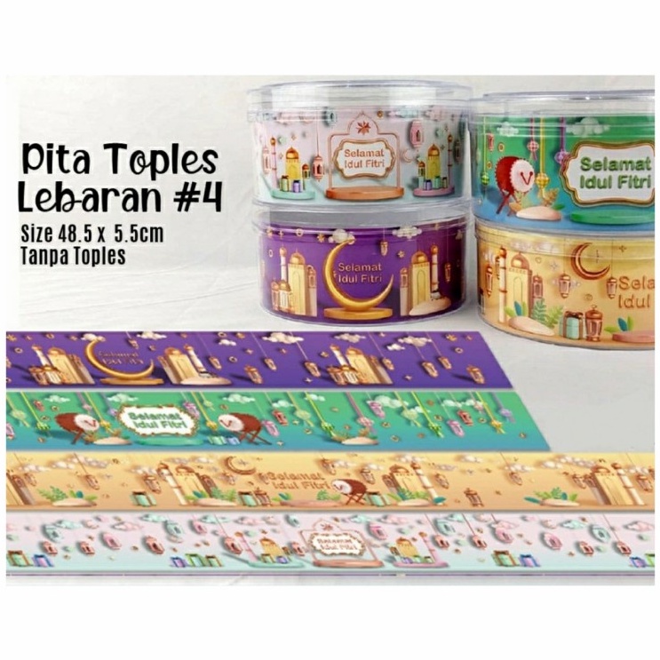 

(50 pcs) Pita Toples Idul Fitri Pita Kertas Lebaran / Sabuk Toples