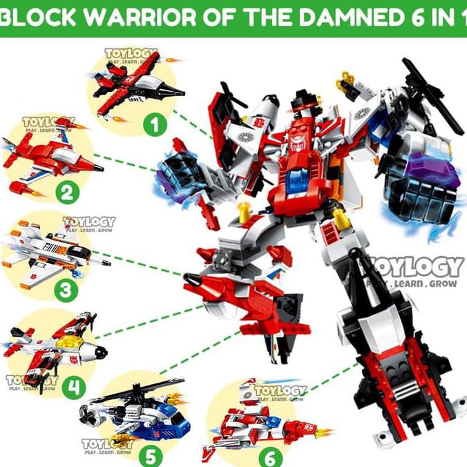 PAKET Block Qman Warrior of the Damned Pesawat Robot Lego 6in1 1405