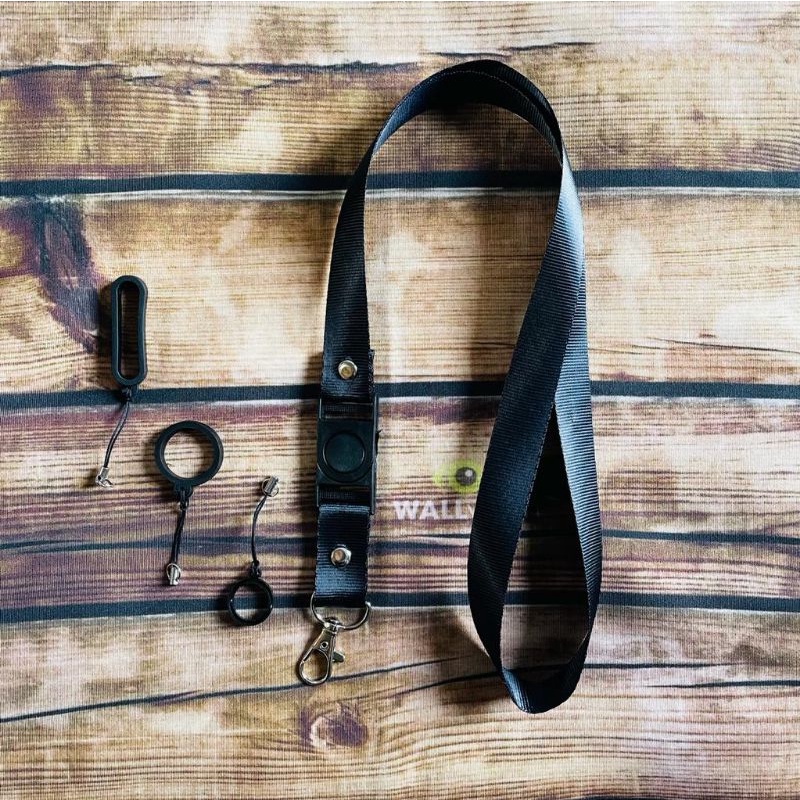 Lanyard gantungan id card hitam polos