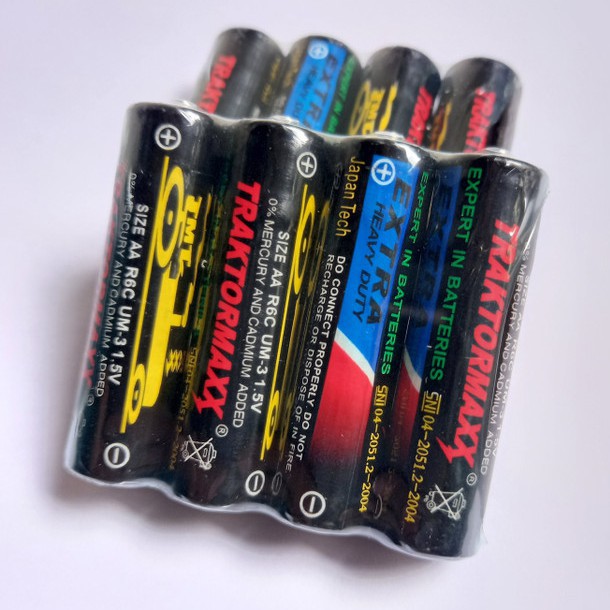 batre AA trektormax batre mainan batre jam dinding harga untuk 4 pcs batre A2 asli