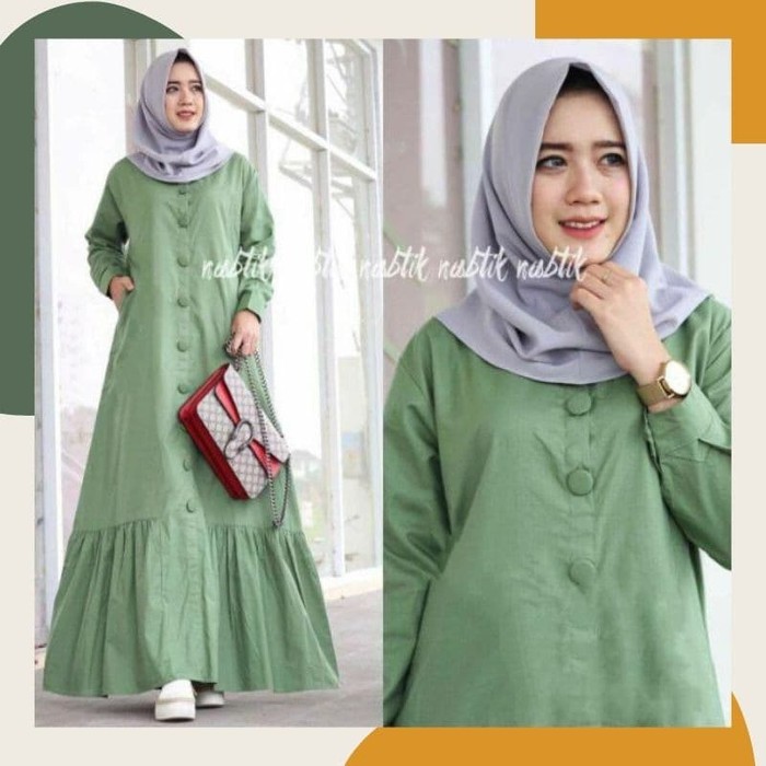 Dijual baju gamis jumbo wanita terbaru AB KAPPA XL XXL XXXL LD 110 120 130 Berkualitas