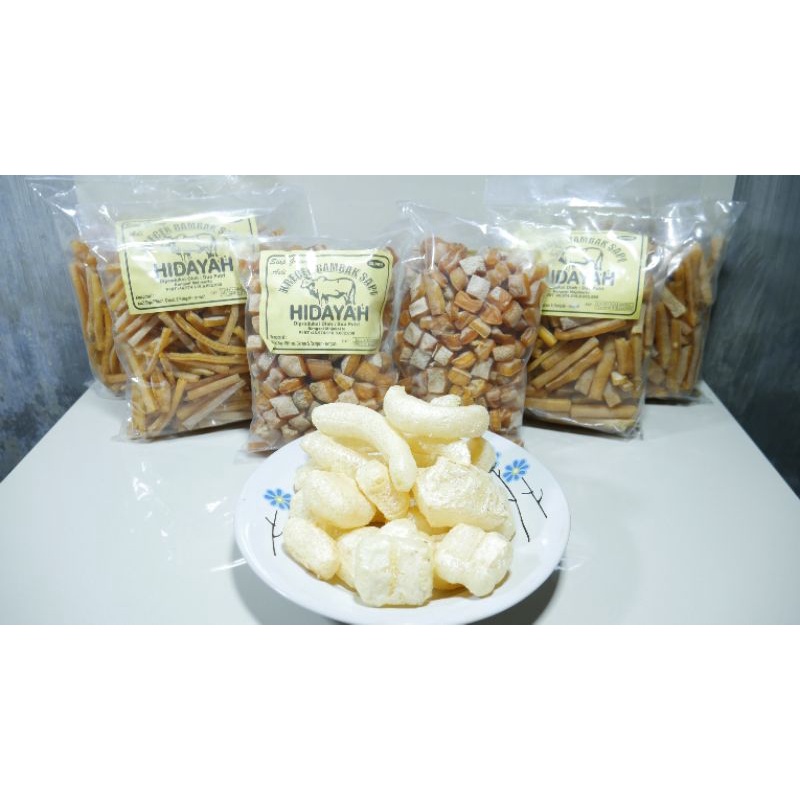 

KRECEK RAMBAK KULIT SAPI MENTAH/Kerupuk Kulit Sapi/Krecek Rambak kulit mentah/Krupuk Kulit 250Gram