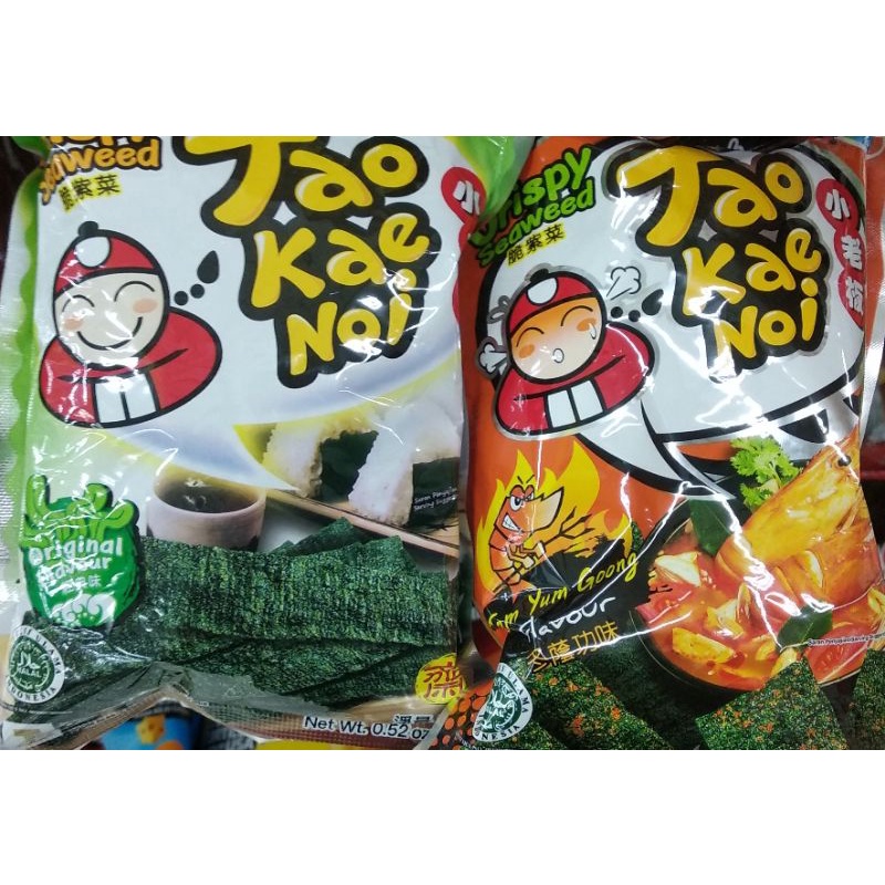 

Tao Kae Noi Crispy Seaweed Original, Tom Yum 15 gr