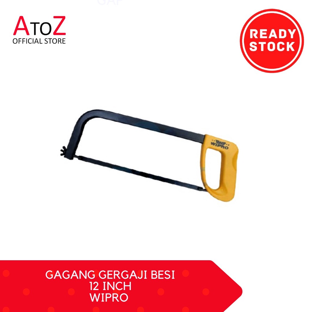 GAGANG GERGAJI BESI 12 INCH WIPRO / STANG GERGAJI M/ PIPA KOTAK / Gergaji Besi / Hacksaw Frame