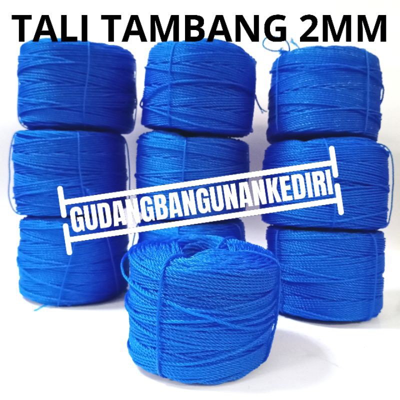 [TERLENGKAP] Tali tambang 2mm / tambang PE 2 mm cap / tali tampar 2mm cap roda ikan +/- 150 METER