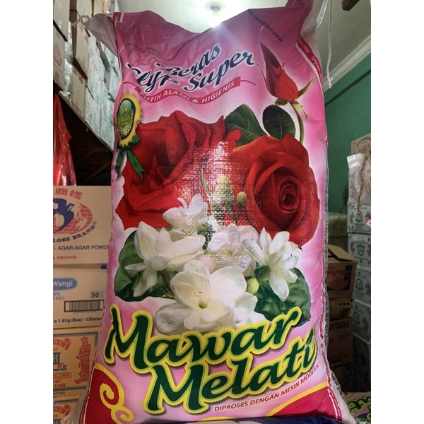 

beras mawar melati POLES GRADE A 25kg (beras naik)