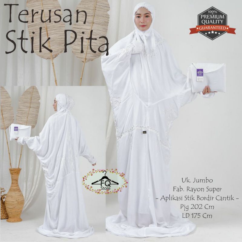 MUKENA TERUSAN STIK PITA (SUPER JUMBO) BAHAN RAYON PREMIUM