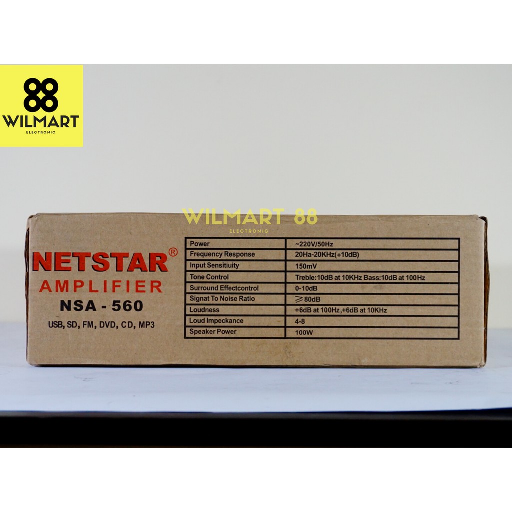 Netstar NSA-560 | NSA 560 - Bluetooth &amp; USB - Hi-Fi Karaoke Compatible - Digital Power Echo System