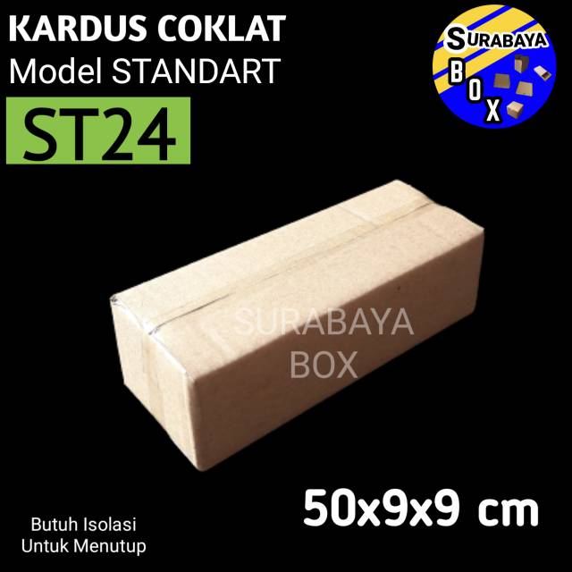 

KOTAK 50x9x9 ST-24 KARDUS COKLAT BOX DUS DOS PACKING PRODUK AKSESORIS