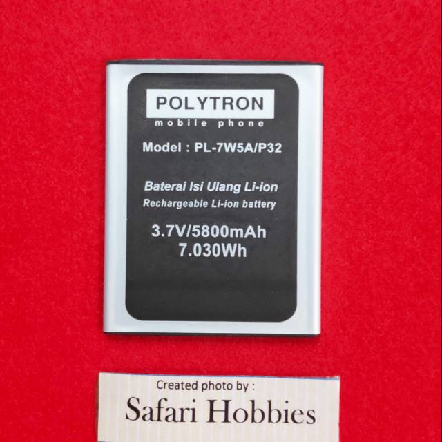 Baterai Polytron PL-7W5A / P32 / R2509