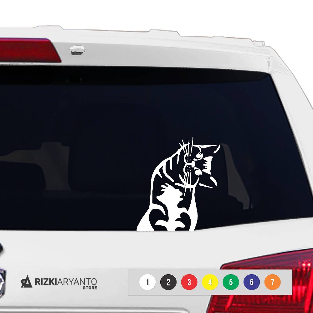 Stiker Kaca Mobil Kucing Kitty Lucu Sticker