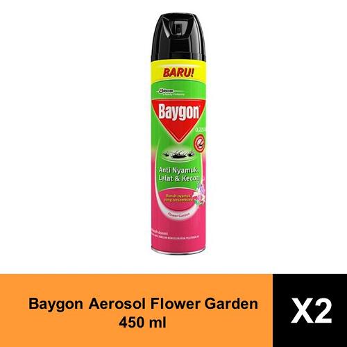 Promo Harga Baygon Insektisida Spray Flower Garden 450 ml - Shopee