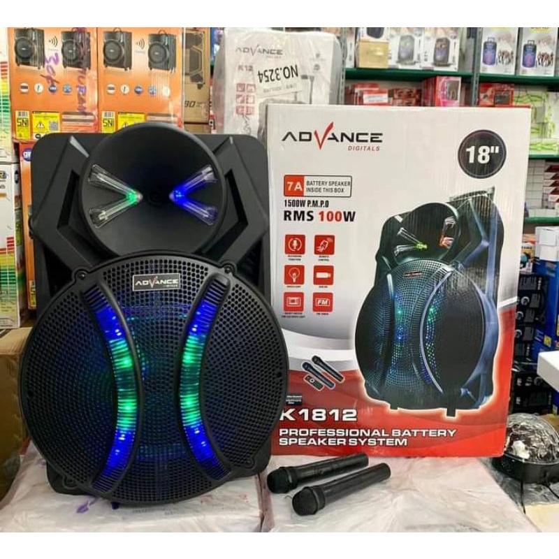 Speaker Bluetooth Portabel 18 inci Advance K1812