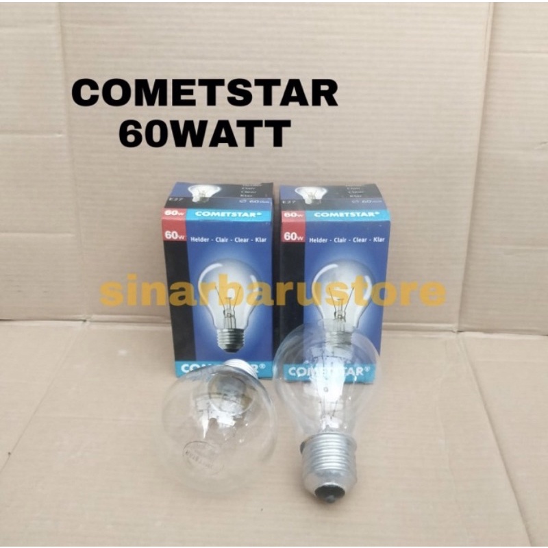 Bohlam Lampu  Pijar Cometstar 60 Watt Clear