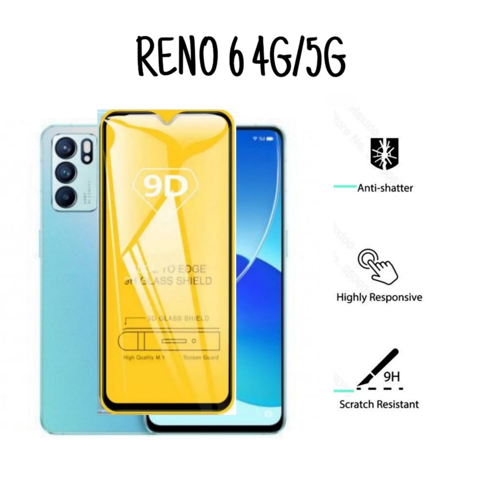 Tempered Glass OPPO RENO 6 4G/5G Reno 5 Reno 5f Reno 4 Reno 4f Anti Gores Kaca High Quality