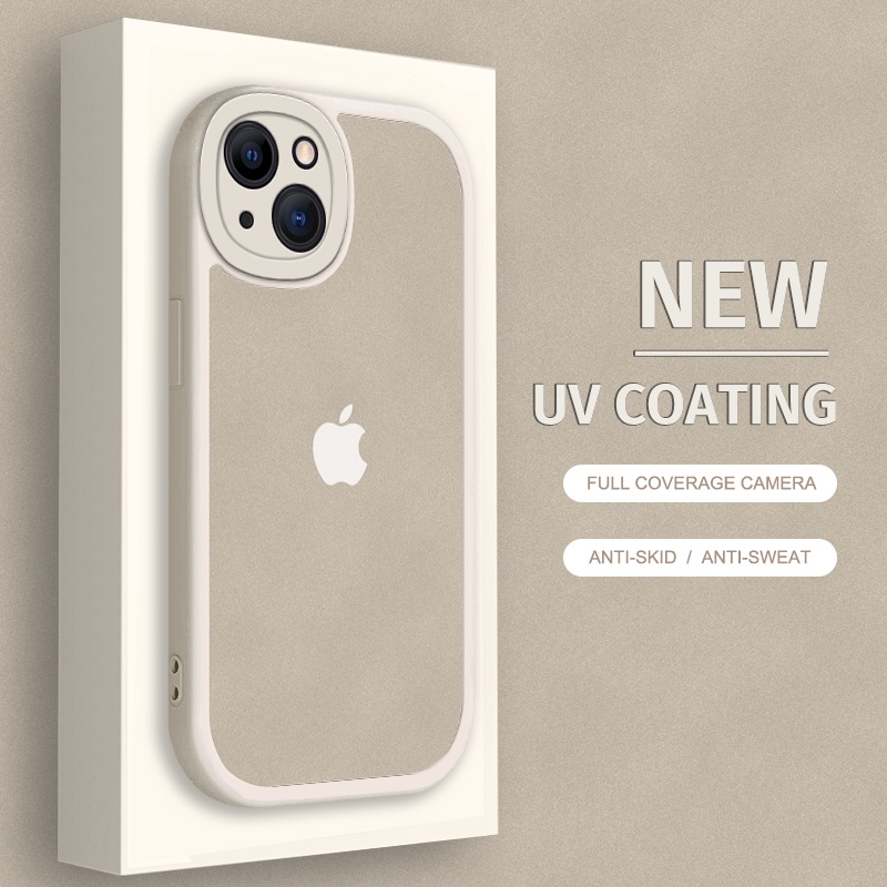 Casing Soft Case Permukaan UV Untuk iPhone 6 / 7 / 8 Plus / X / XR / Xs Max 13 / 12 / 11 Pro Max