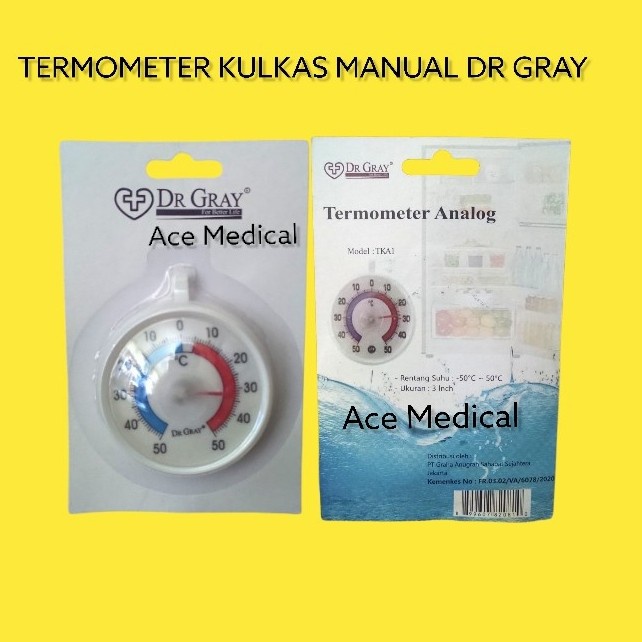 Termometer / Thermometer Kulkas Analog Dr Gray