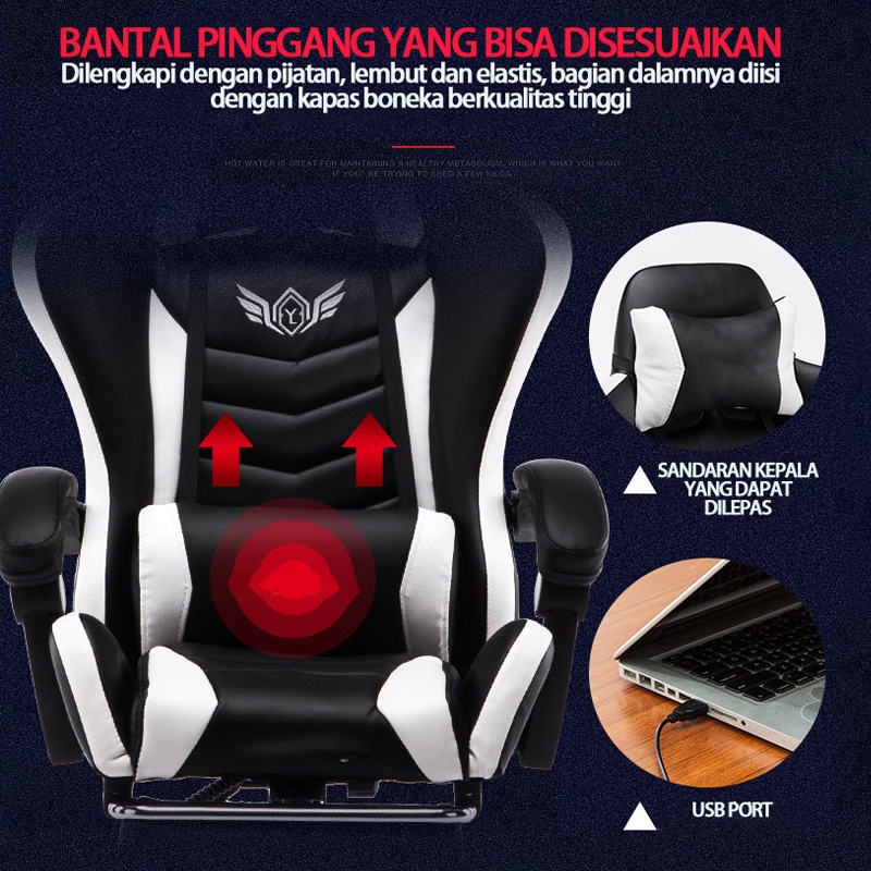 Original Premium Quality Bangku Gaming Chair Komputer Kursi Gaming Game YEESALL Murah Hidrolik Hidraulik