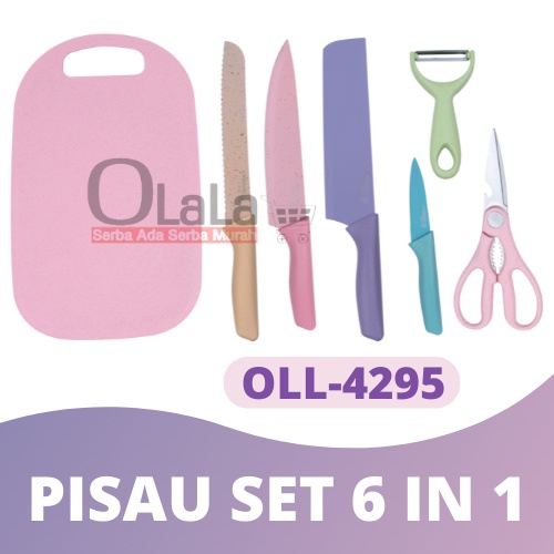 PISAU SET DAPUR WARNA WARNI PISAU KERAMIK MEWAH ELEGAN IMUT CANTIK 6PCS OLL-CH4295