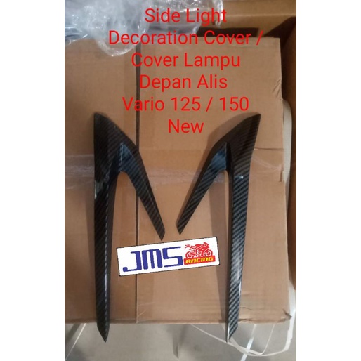 cover tutup alis lampu depan carbon vario125 vario150 led zoro