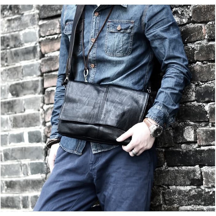 Ready Tas Selempang Cowok Murah★ Dickies Mini Shoulder Bag Black UI703 Tas Wanita-Tas Selempang Pri