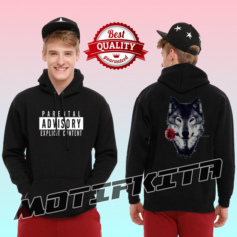 Jaket Sweater Distro Hoodie PARENTAL ADVISORY Keren Custom MOTIFKITA