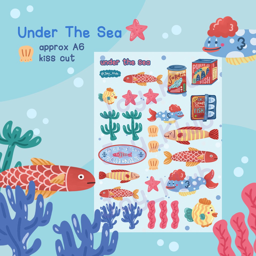 

Joy Klub - Under The Sea Stationary Sticker Sheet (Cek Deskripsi) Sticker Deco Sticker Aesthetic Laptop