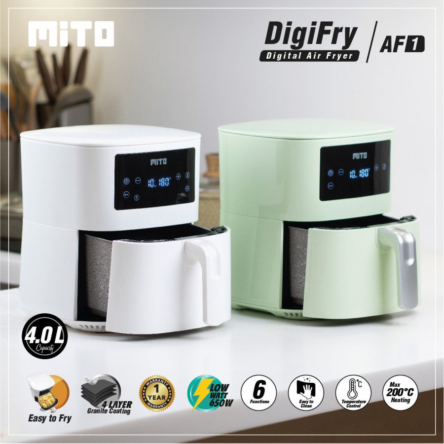 MITO Air Fryer DifiFry AF1 4L Low Watt | Penggorengan Tanpa Minyak