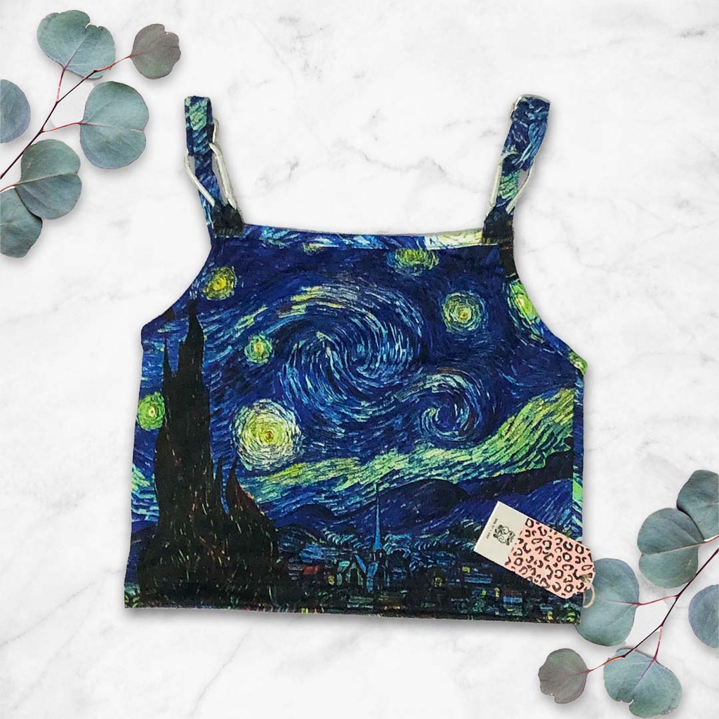TANKTOP CUSTOM (SUCCUBUS TOP) - VAN GOGH - STARRY NIGHT
