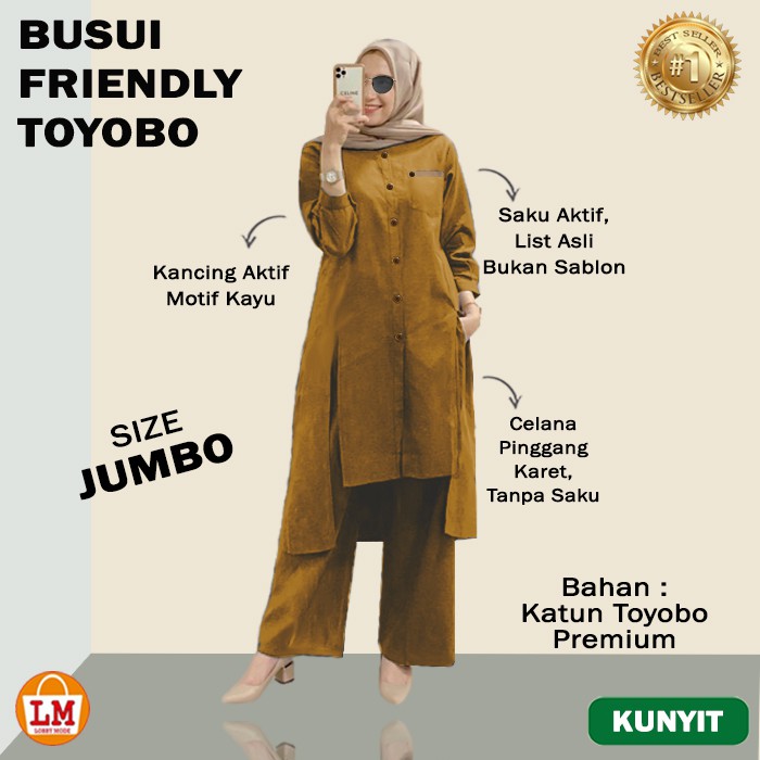 TERMURAH TERLARIS [ COD &amp; Gratis Ongkir ] Setelan Baju &amp; Celana Wanita Menyusui BUSUI FRIENDLY JUMBO Bahan Katun Toyobo Premium TERBARU LMS 26782 26786 26790