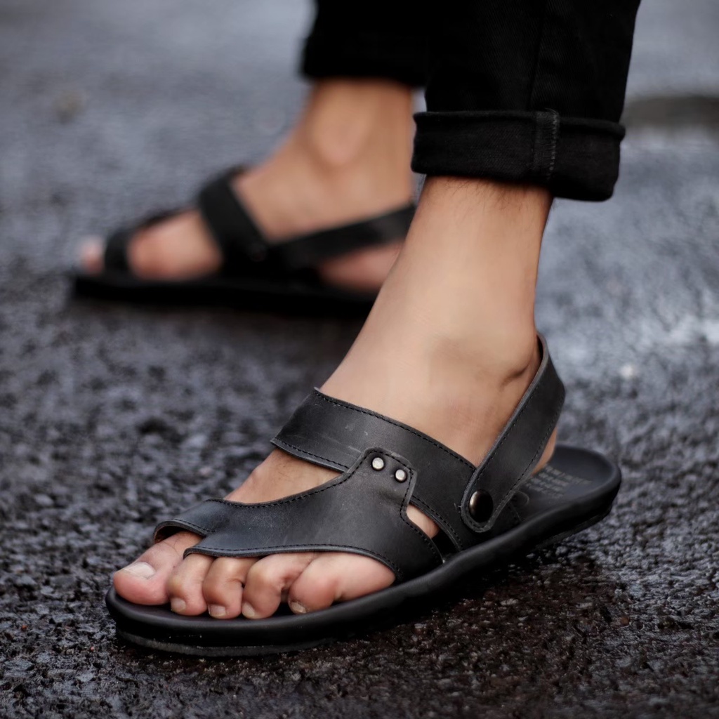 Sandal Sepatu Cevany Riot Original Kulit Asli Sendal Pria Casual Flat Ori