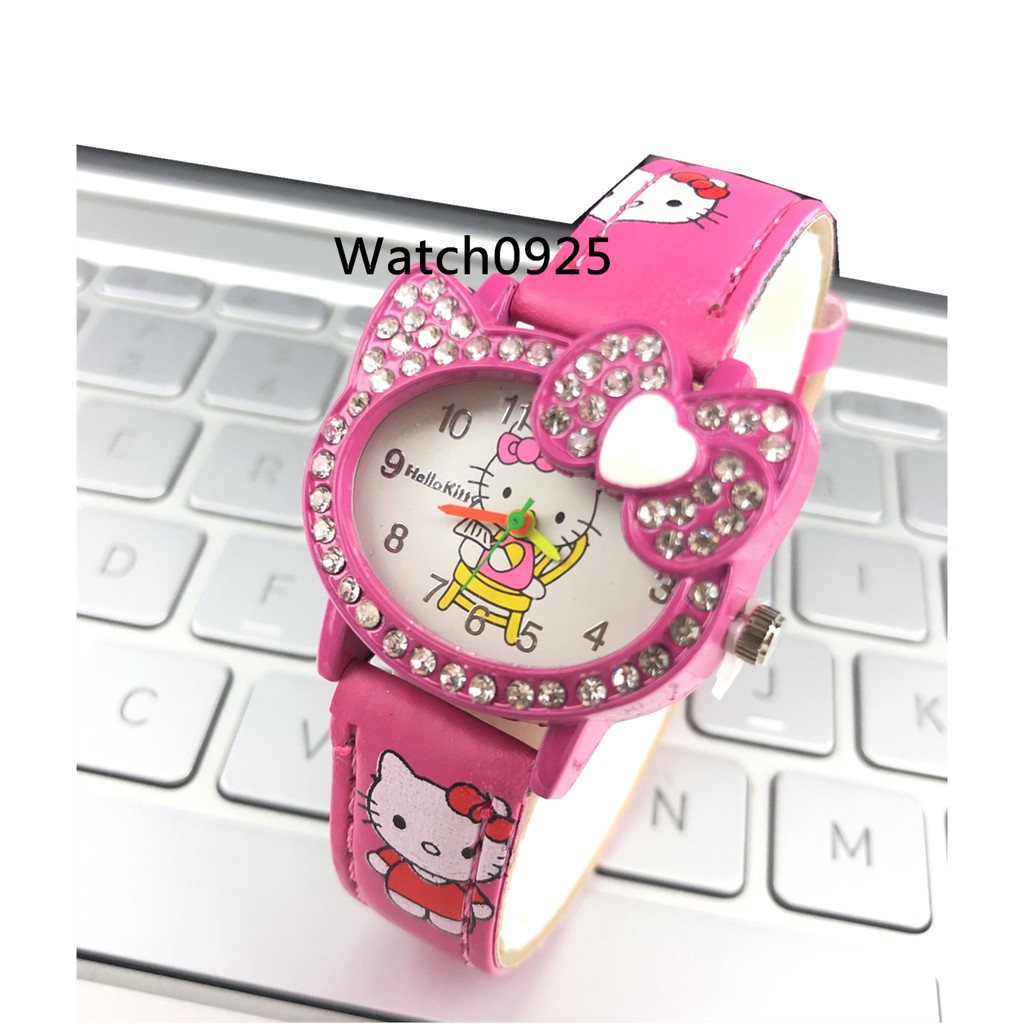 HELLO KITTY JAM TANGAN KULIT FASHION MURAH IMPOR HARGA GROSIR  JAM TANGAN MURAH CEWEK WATCH A22