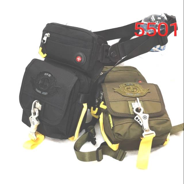 Tough 5501 warrior army tas selempang pinggang paha tough sling bag