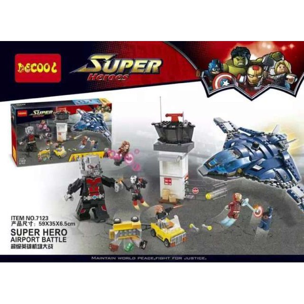Lego Kw Super Hero Airport Battle Civil Wars Decool 7123
