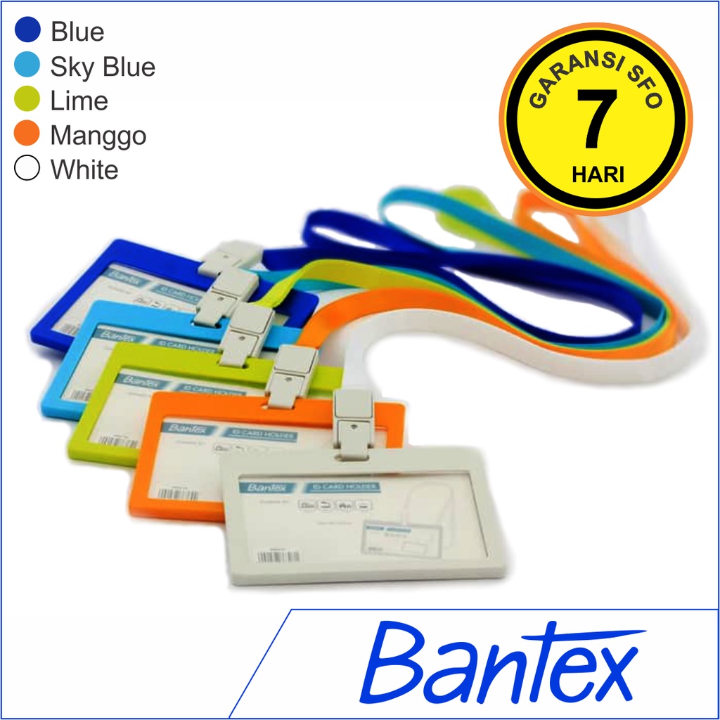 

ID Card Holder Bantex Landscape + Lanyard (90mm x 54mm) - SFO Semarang Official