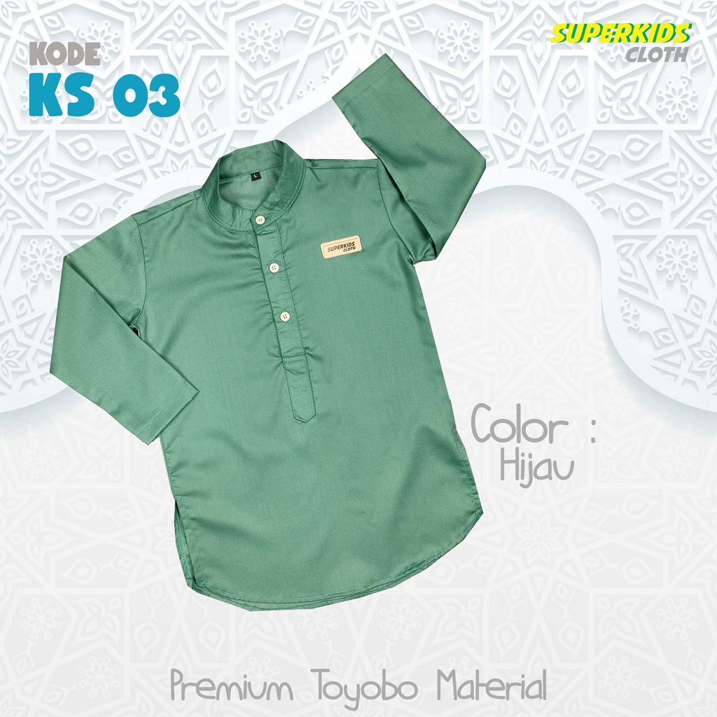 Koko Set Setelan Koko Kurta Anak Laki Laki Hijau 1 - 10 Tahun Superkidscloth