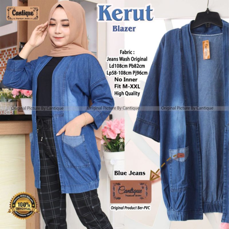 KERUT BLAZER BY CANTIQUE (BLAZER WANITA) blazer jeans muslimah modern