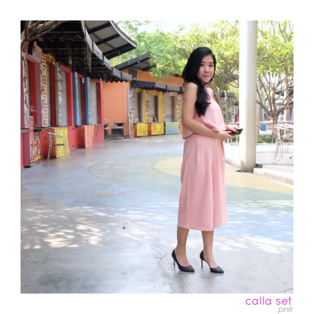 Satu Set Atasan Bawahan Celana Import Casual Wanita Nona.inc - CALLA SET