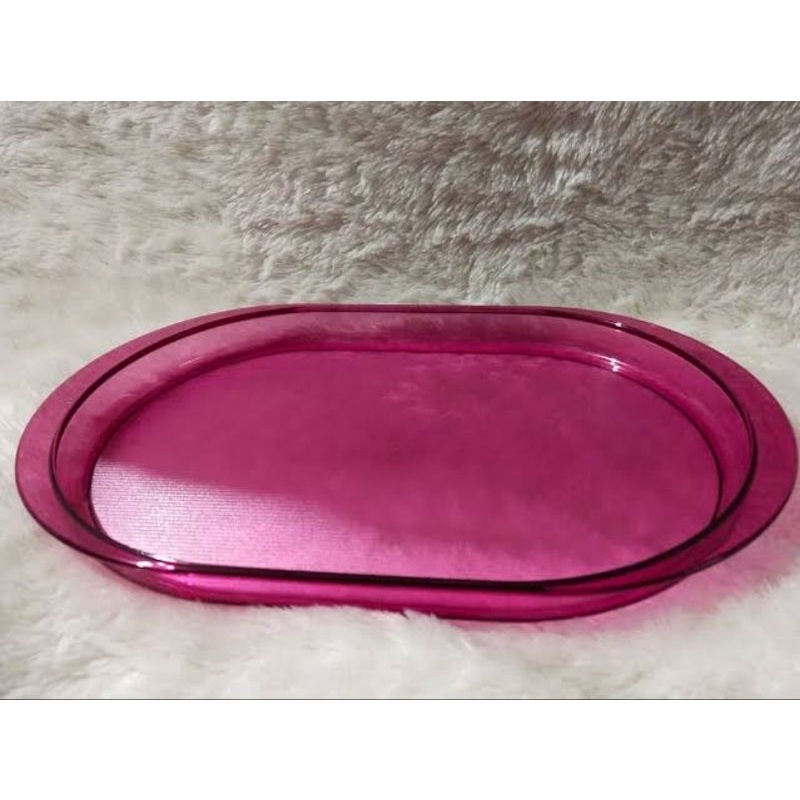 FUCHSIA TRAY 1PC TUPPERWARE / TRAY PINK/ BAKI/ TATAKAN GELAS