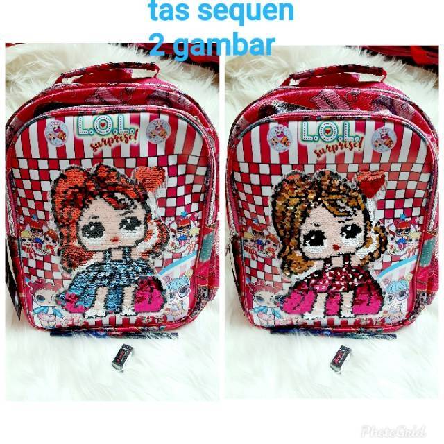 TAS SEQUEN TAS USAP DUA GAMBAR TAS ANAK SEKOLAH KARAKTER LOL TAS SEKOLAH TK DAN SD