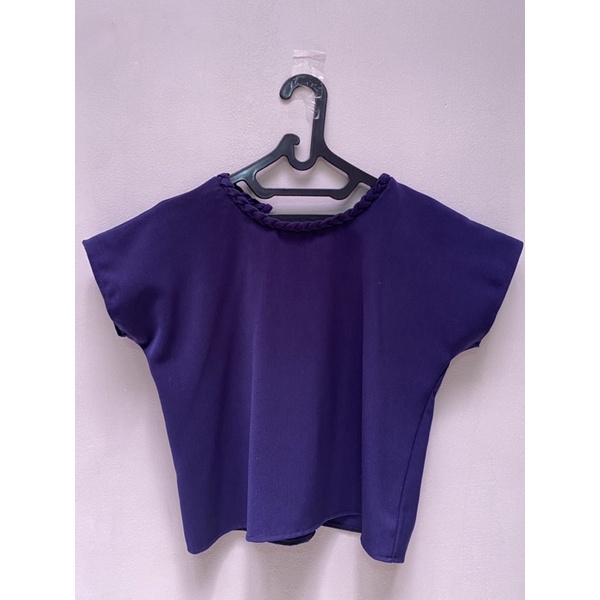 (Preloved) Atasan Baju Blouse - Wanita Perempuan - Biru