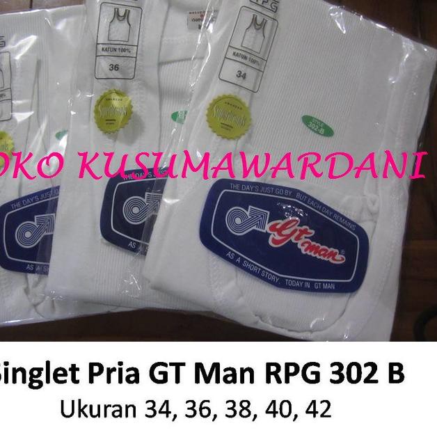  PROMO GT  Man  RPG 302 B Singlet  Kaos  Kutang Pria 